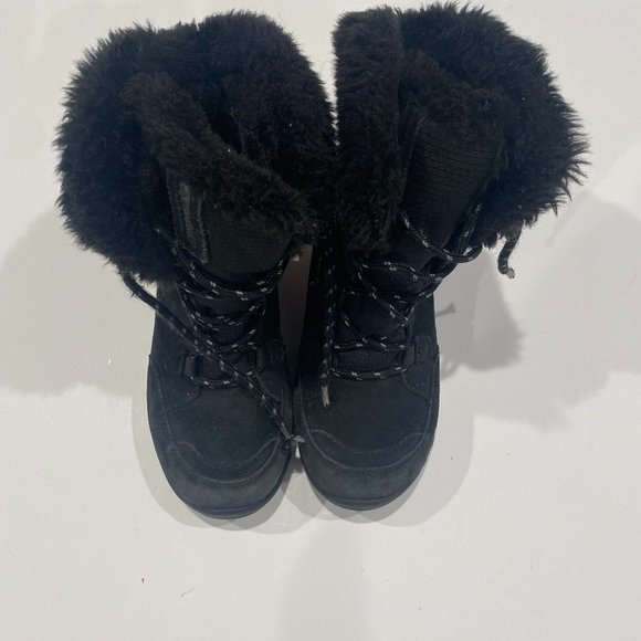 Columbia Ice Maiden II snow boot girl's size 1, black, faux fur lined snow boots - Picture 2 of 8